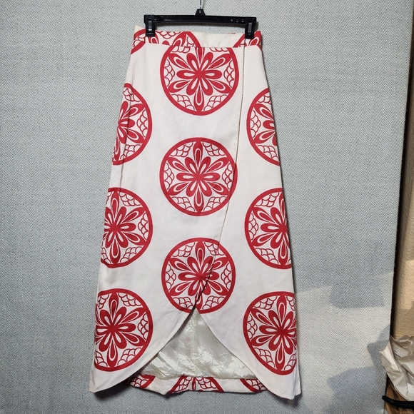 Handmade Dresses & Skirts - Vintage Wrap Skit Medium Cutom Made Pink And Cream A-Line Skirt See Pictures